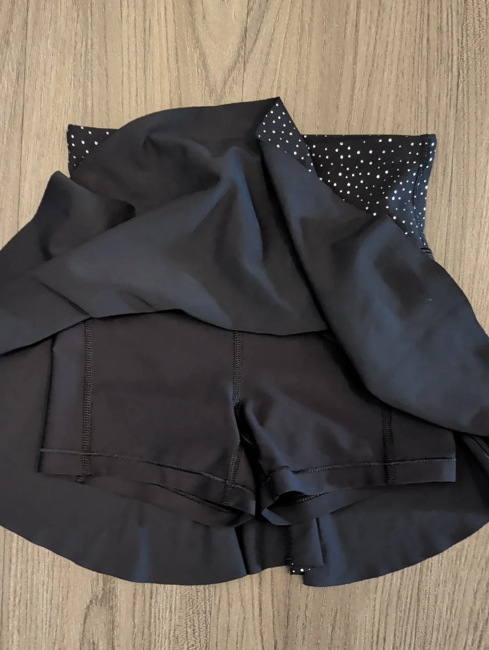 Old Navy Powersoft Black Polka Dot Active Skirt